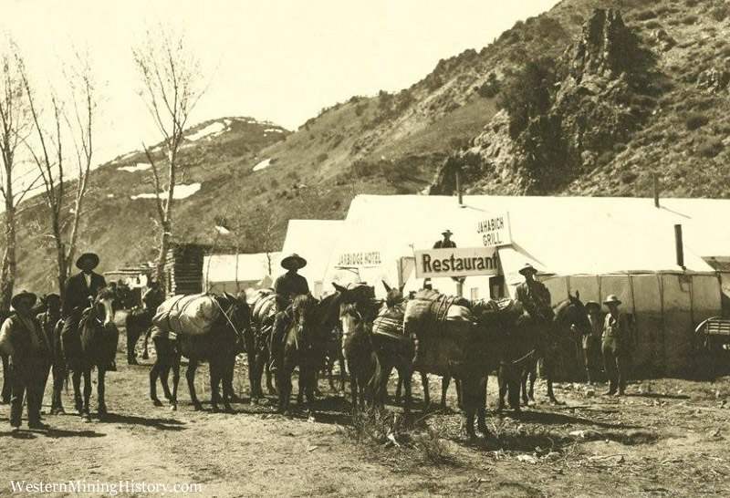 Jarbidge Nevada was largely built of canvas tents during the initial boom