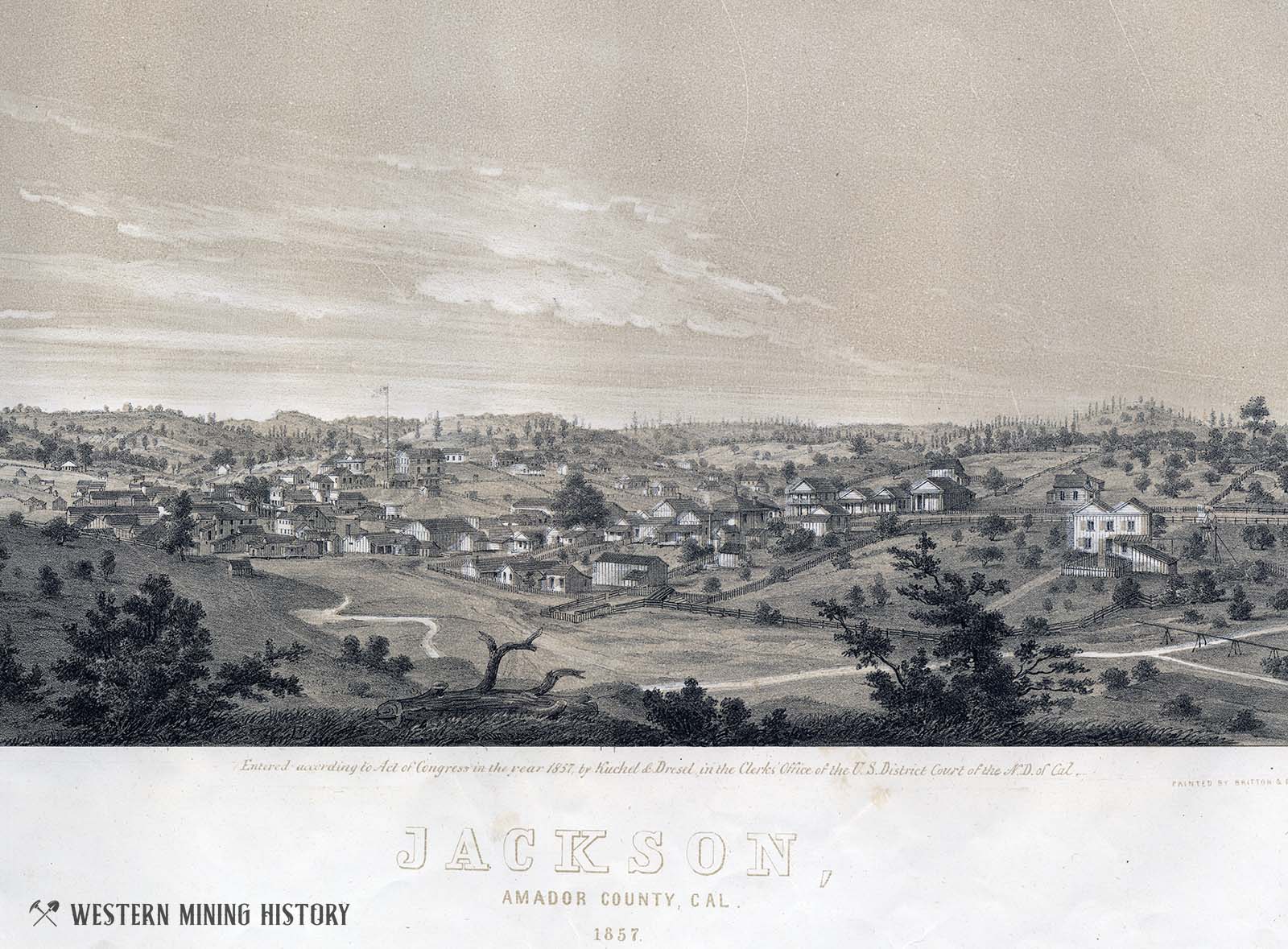 1857 Illustration of Jackson, California