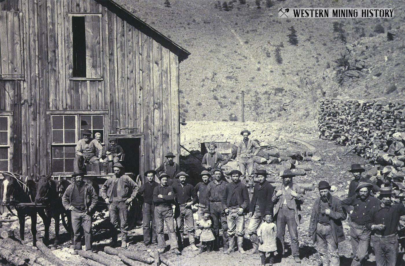 Crew of a Jamestown, Colorado area mine 1889