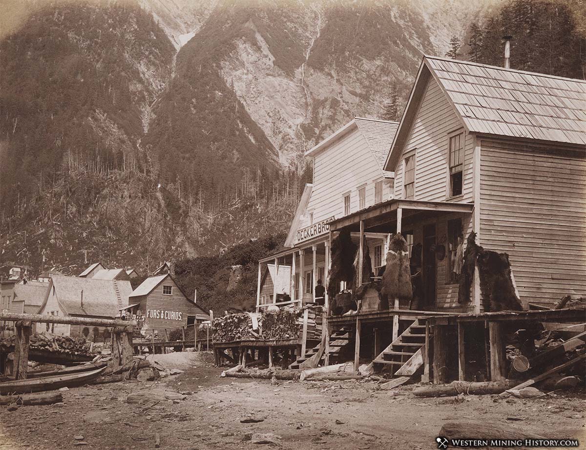 Fur stores at Juneau, Alaska ca. 1890s