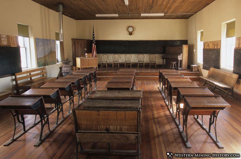 Restored school house at Lake Valley, New Mexico