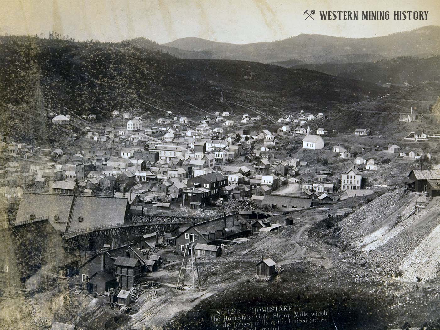 View of the Homestake Mine and Lead, South Dakota 1888