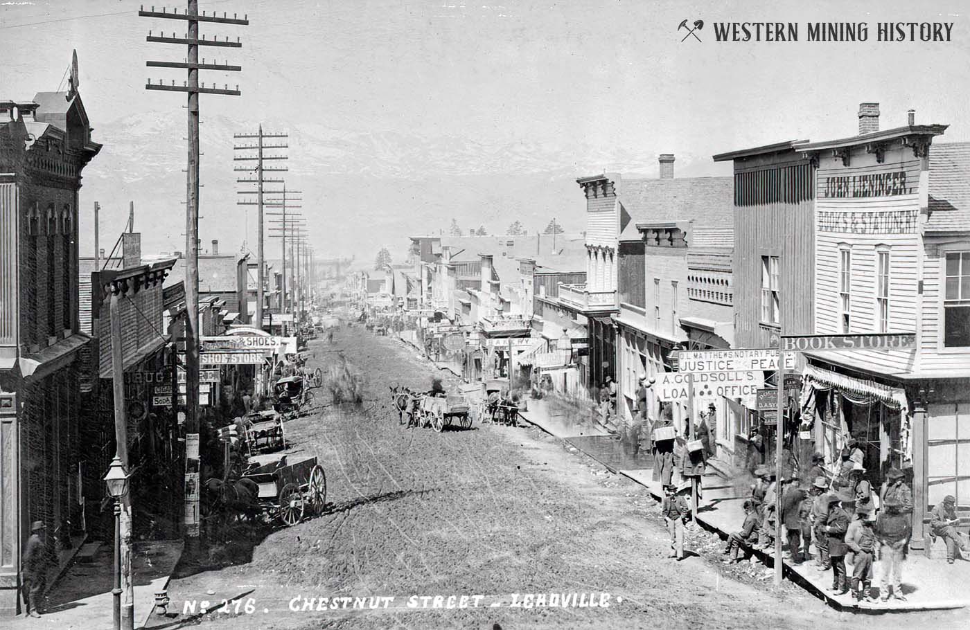 Chestnut Street at Leadville, Colorado 1879