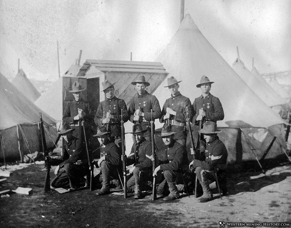 Colorado National Guardsmen camped at Leadville 1896