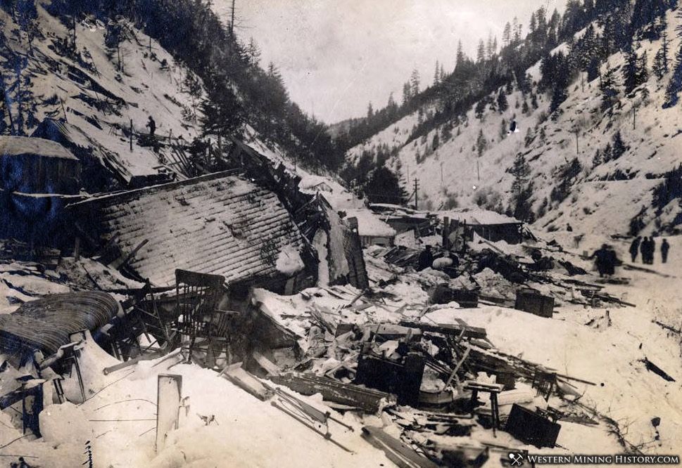 Mace, Idaho destruction after the 1910 avalanche