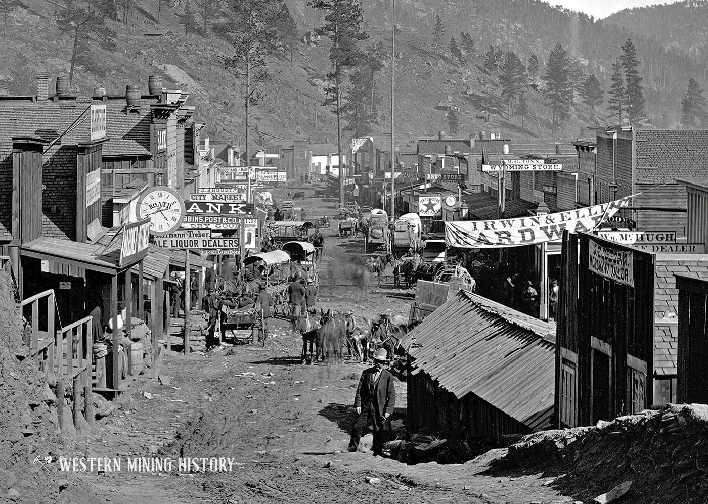 Detailed View of Main Street Deadwood 1877
