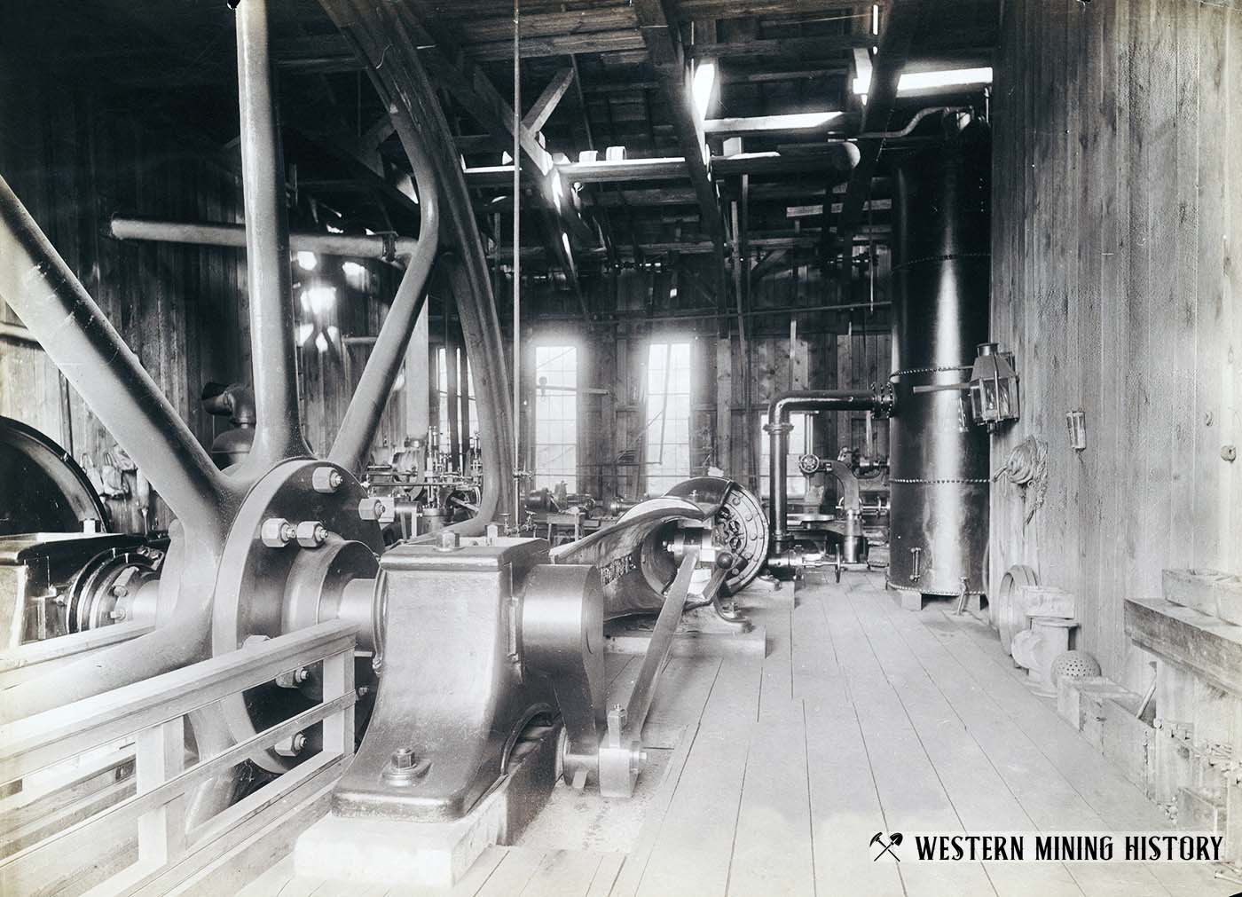 Air compressor at the Montana Company's (Drumlummon) mill ca. 1885