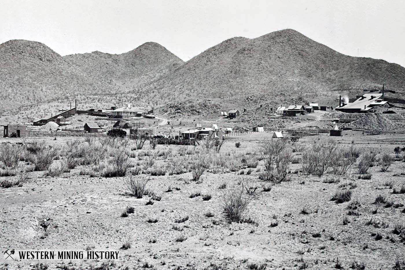 Blick auf die Stamp Mills in Millville 1880