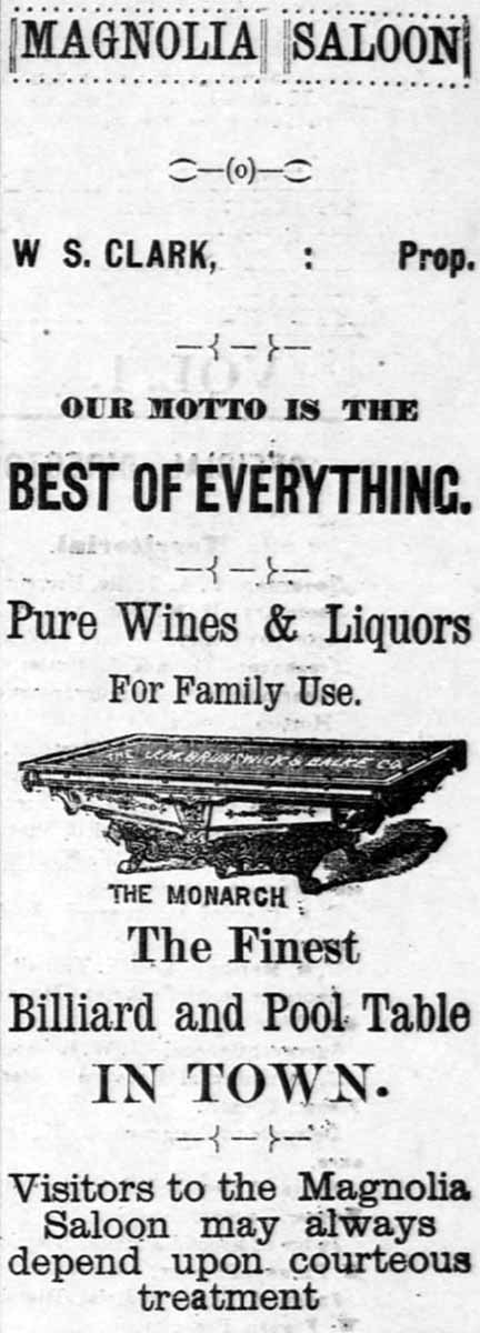 Advertisement from the June 24, 1883 edition of the Mohave County Miner