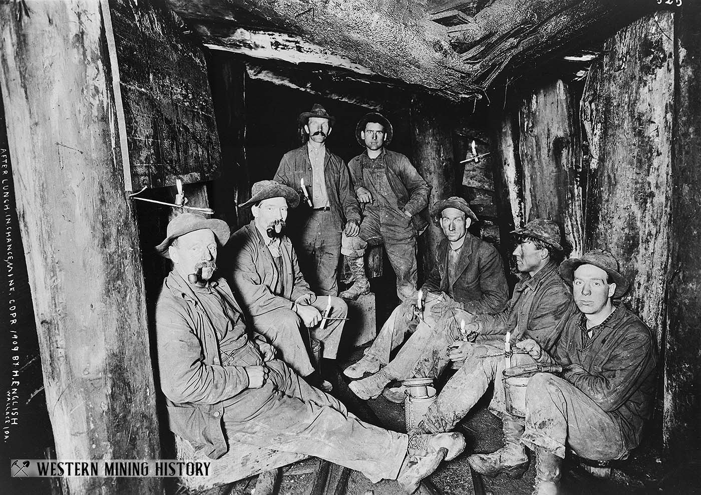 Lunch in Chance Mine - Silver Valley Idaho 1909
