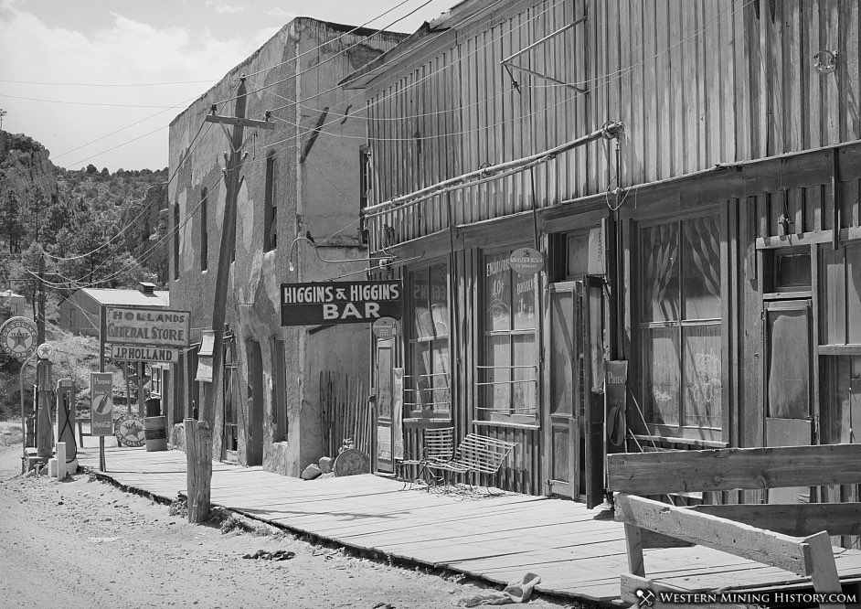 Rue principale à Mogollon Nouveau-Mexique 1940