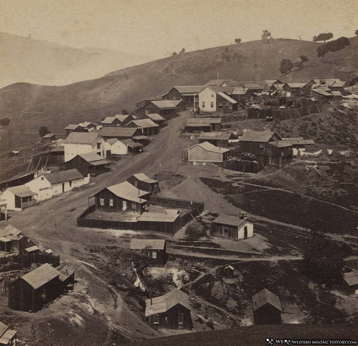 The town at New Almaden ca. 1867
