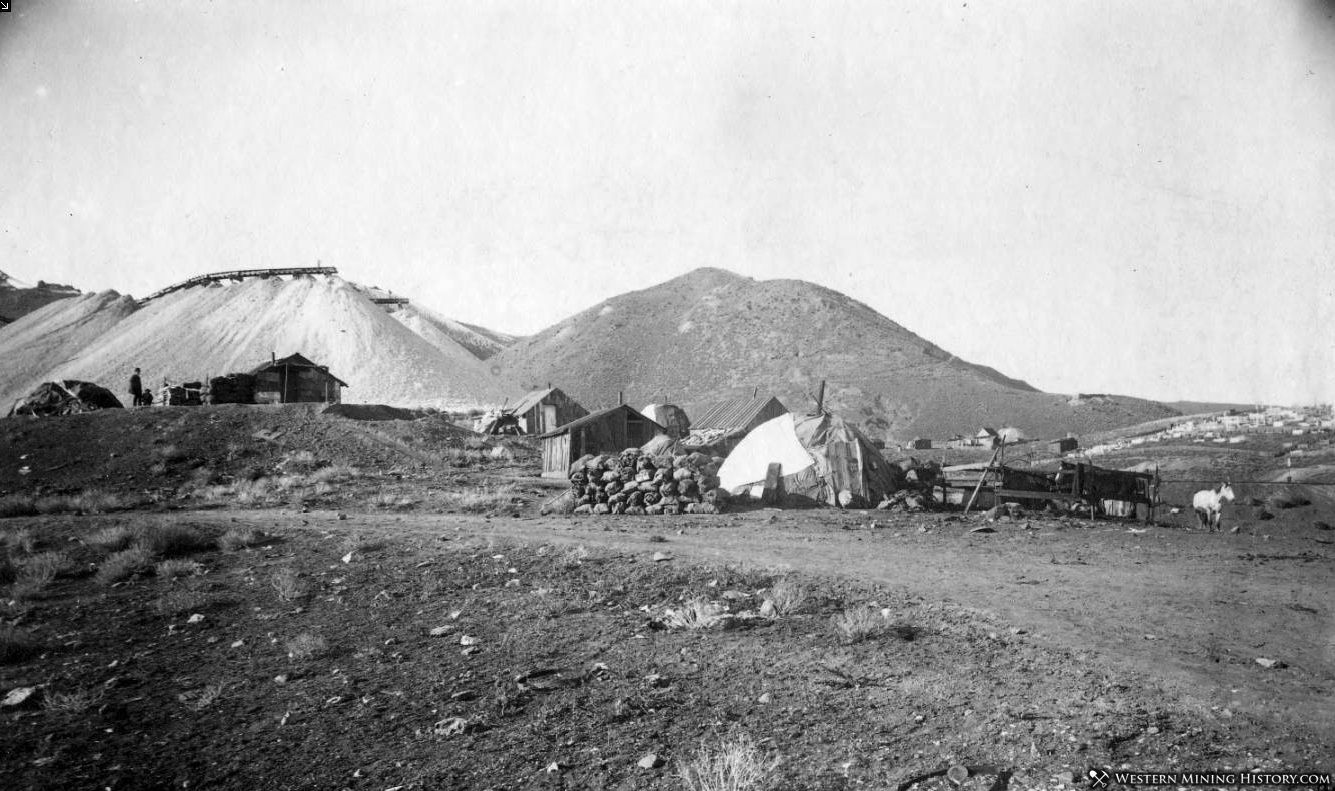 Indian camps behind the Ophir Mine