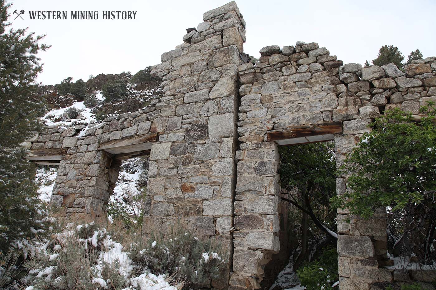 Ruins of stone building at Ophir, Nevada