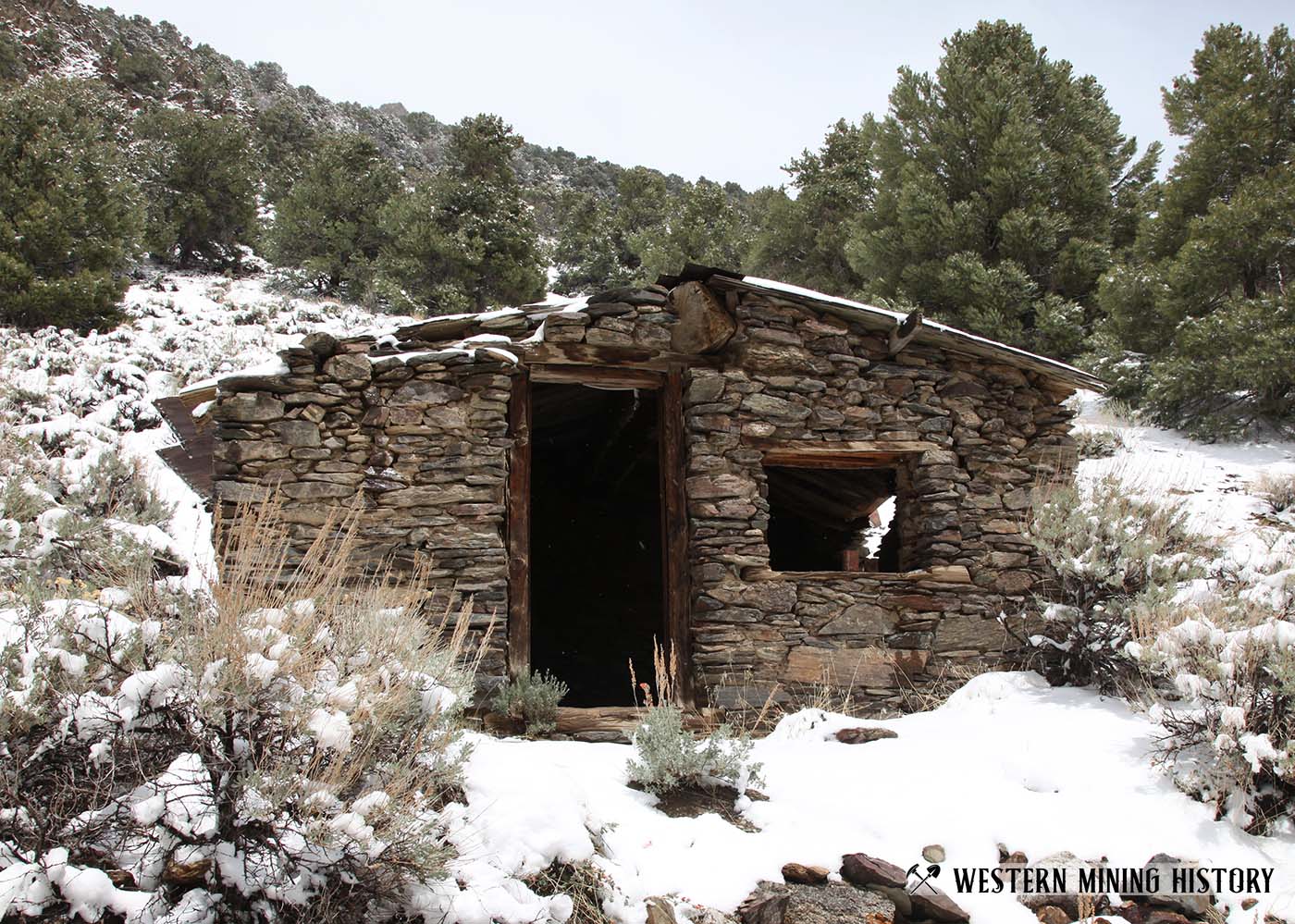 Miner's stone cabin at Ophir, Nevada