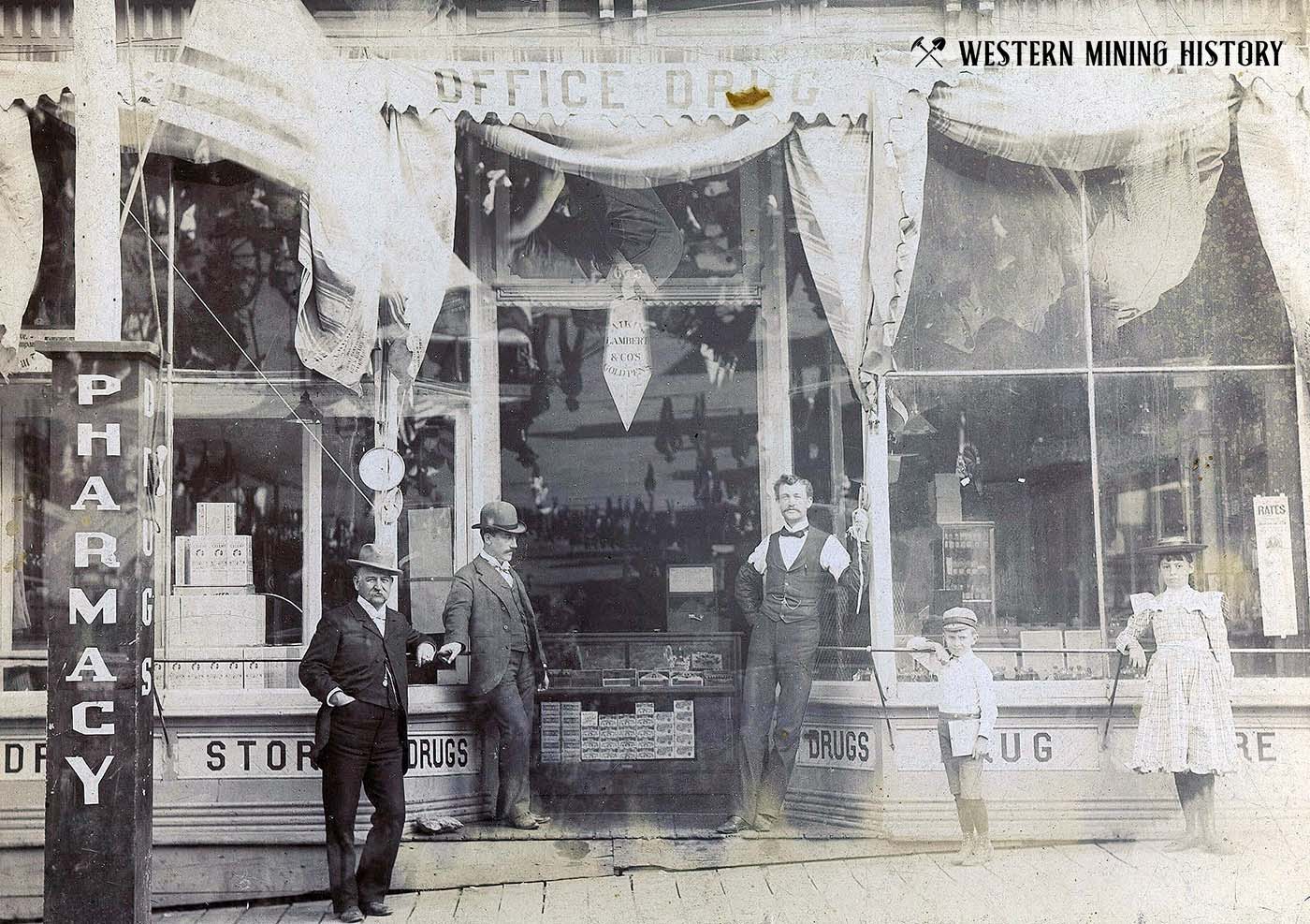 Pharmacy at Ouray, Colorado late 1800s