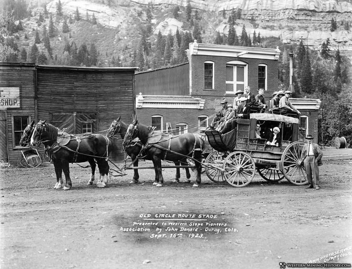  Old Circle Route Stage - Ouray, Colorado 1923