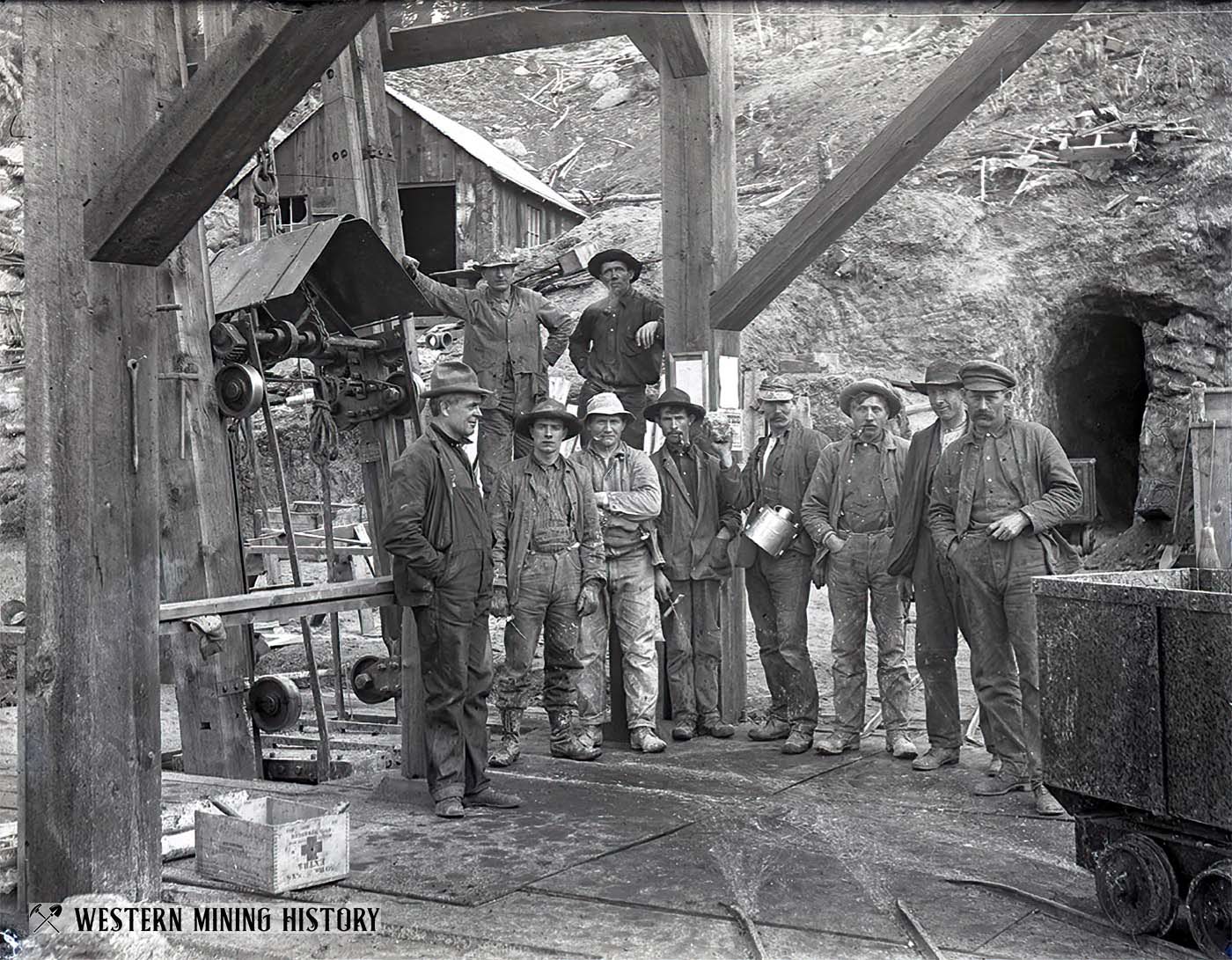 Miners at a Philipsburg, Montana mine ca. 1910