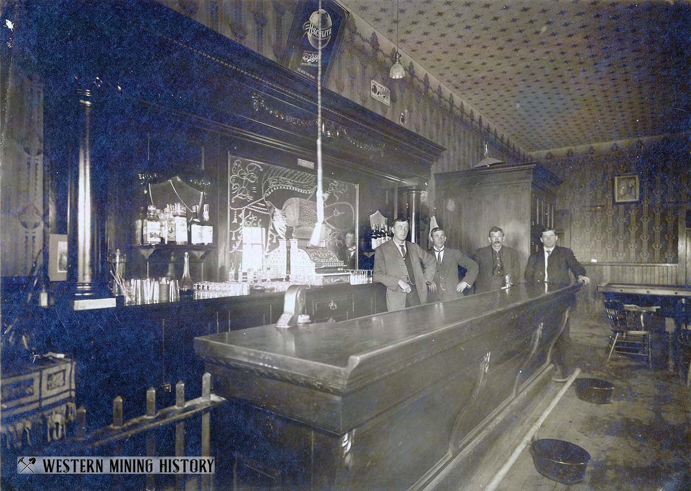 Bar interior at Placerville, Idaho ca. 1910