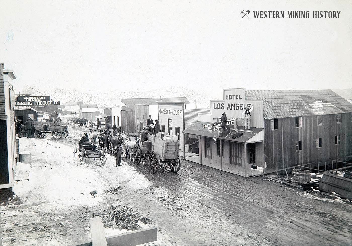 Intersection of Broadway and Butte Avenues Randsburg 1897