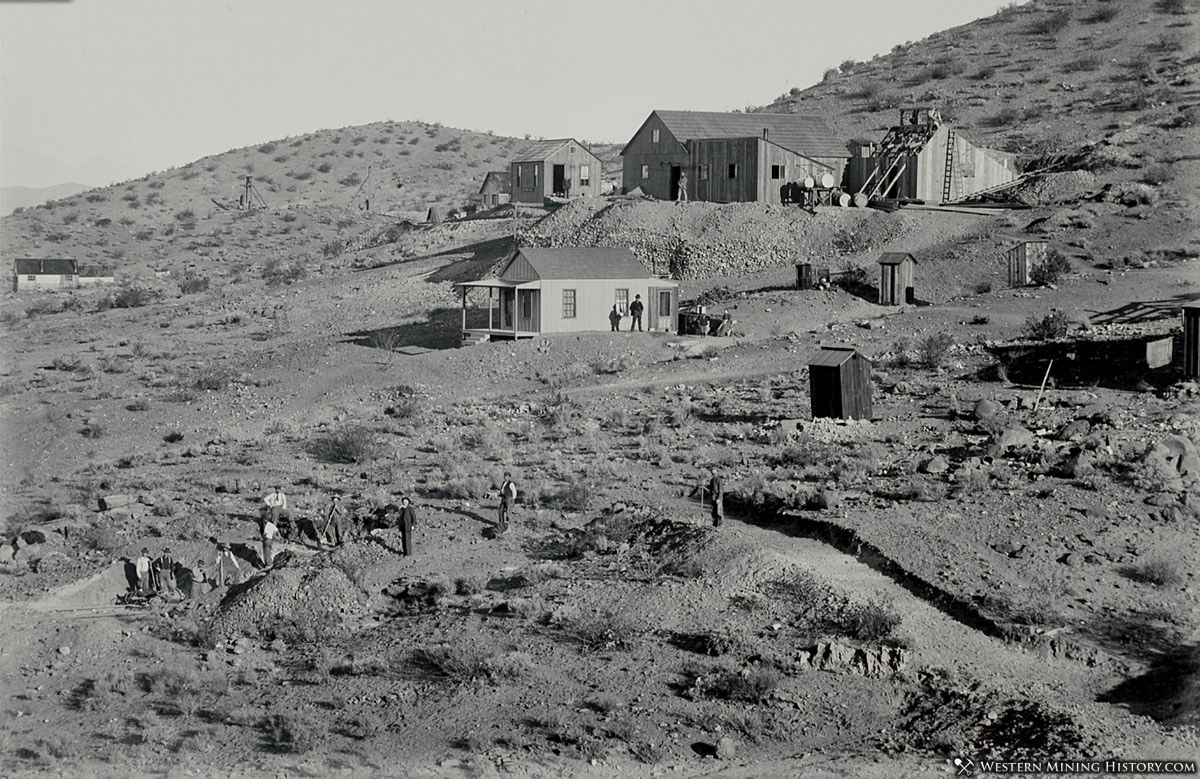 Excavation for Pridham and Quinn Mill (Randsburg's First Stamp Mill) 1898.