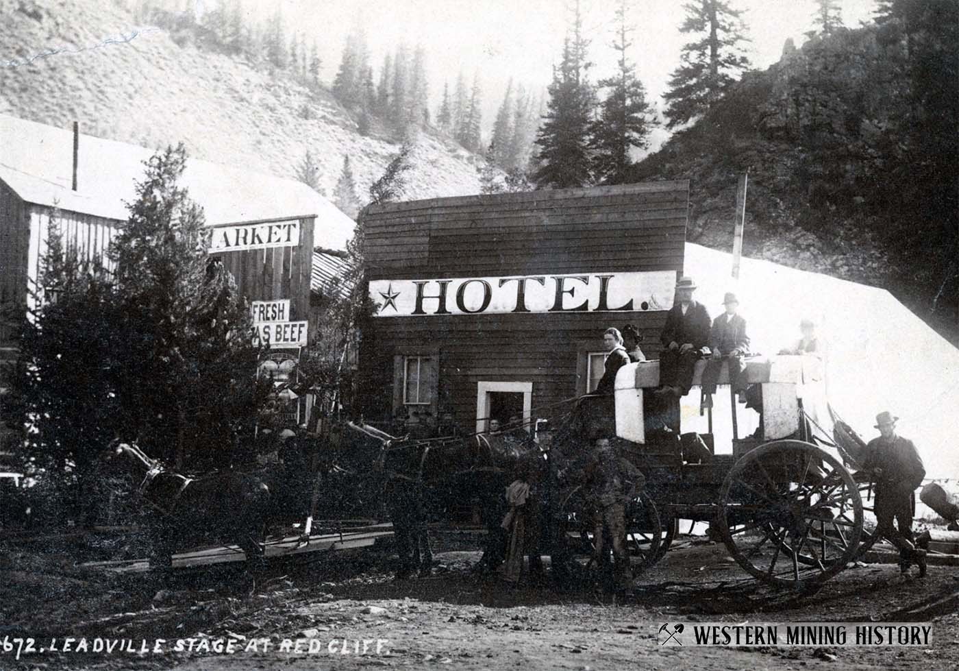 Leadville Stage at the Star Hotel - Red Cliff, Colorado 1879