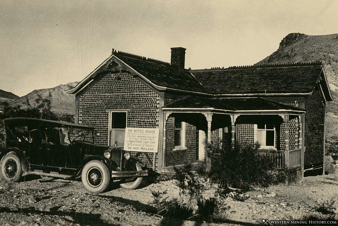 The Bottle House in Rhyolite, Nevada 1920s