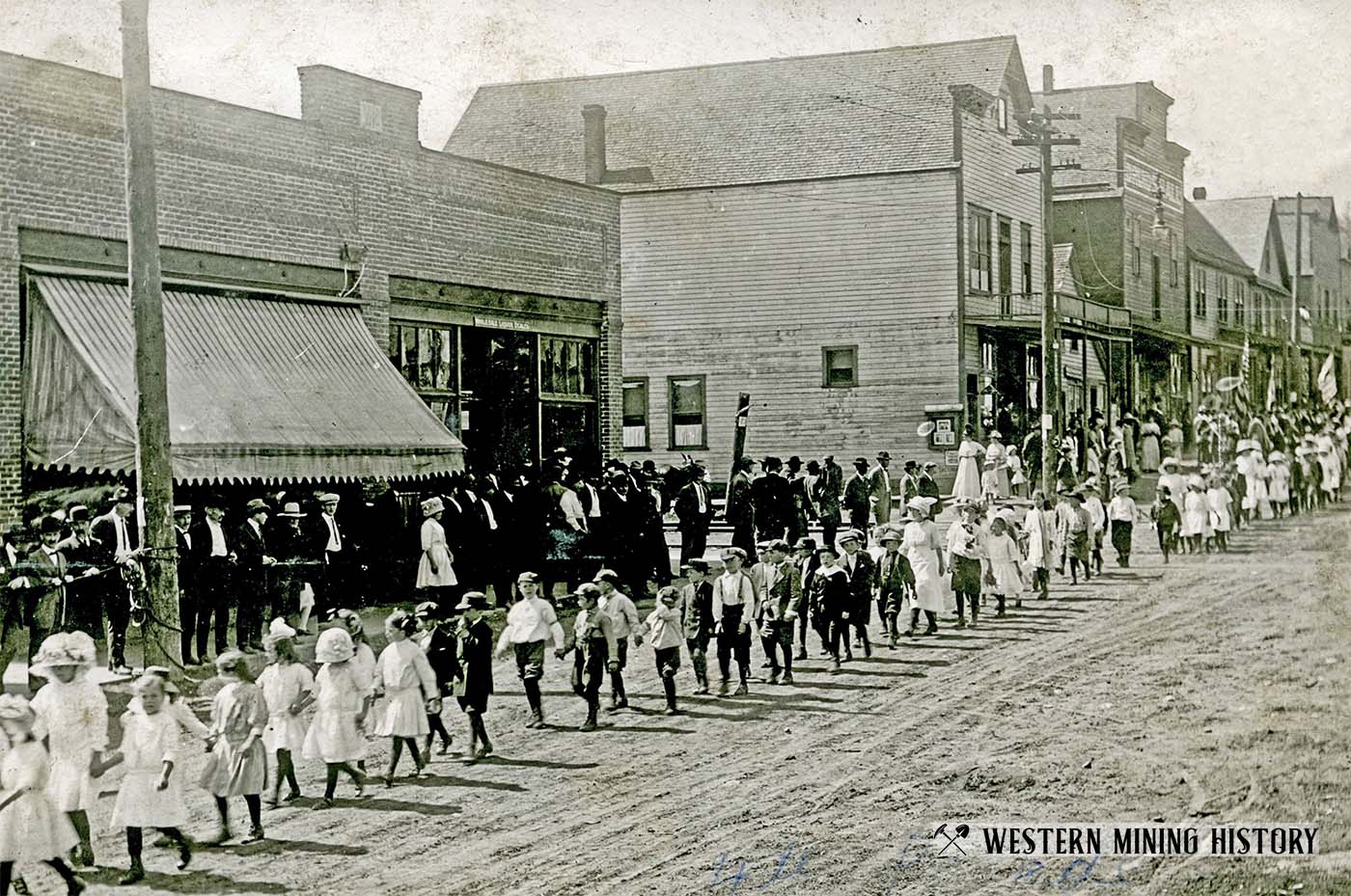 Parade at Roslyn, Washington early 1900s