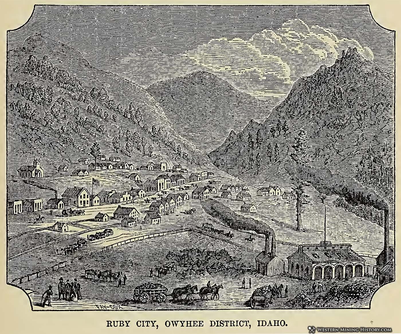 Ruby City, Idaho Illustration ca. 1865