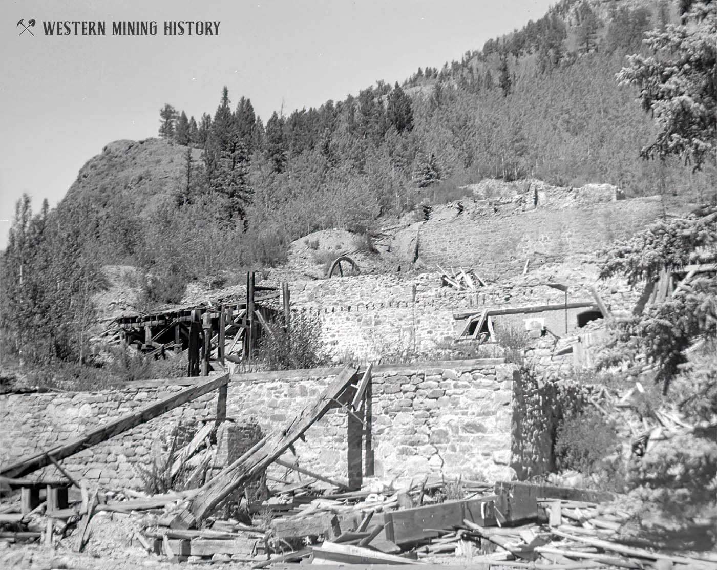 Ruin of the Black Wonder Mill - Sherman, Colorado ca. 1940s