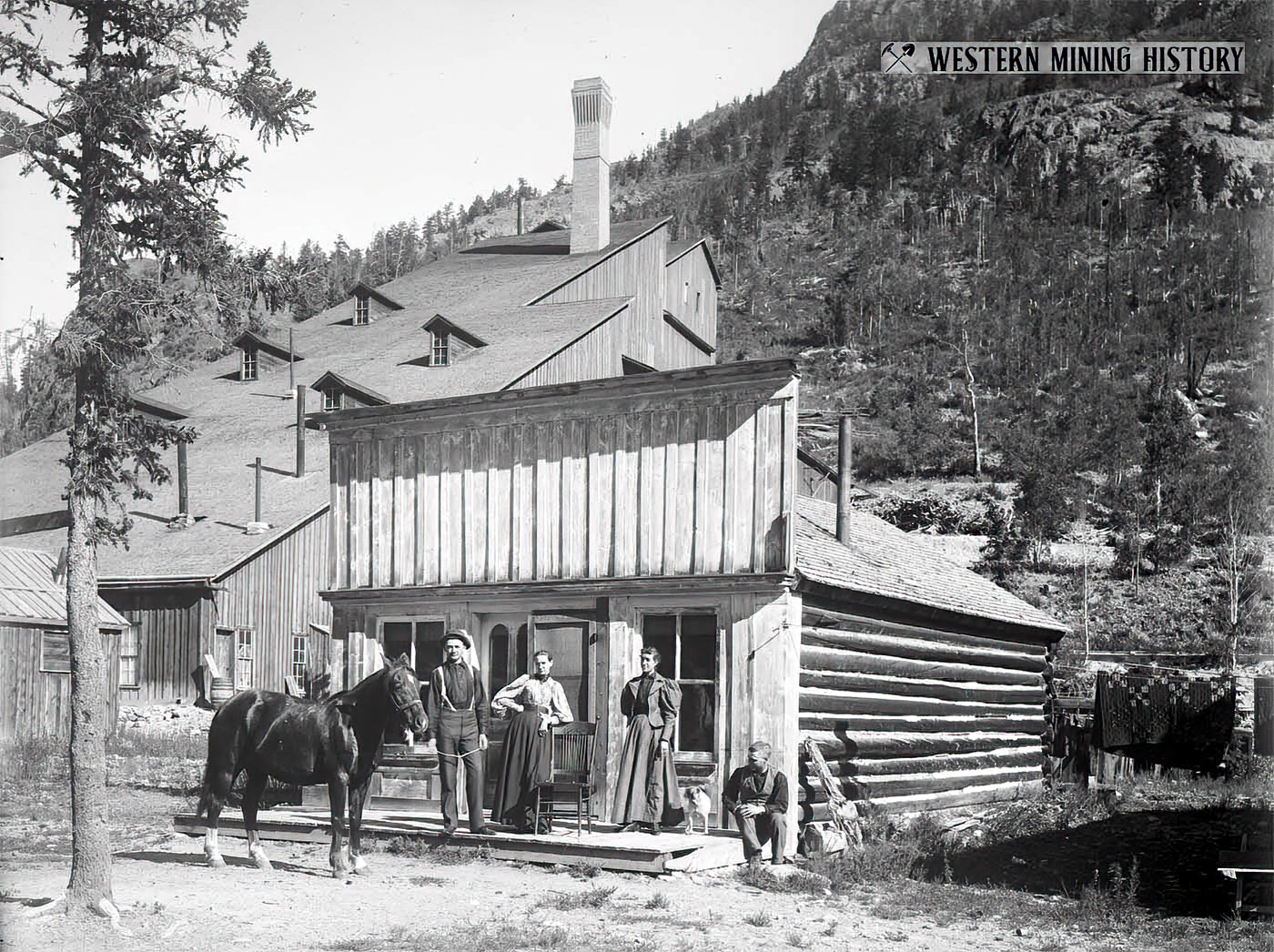 General store and Black Wonder Mill - Sherman, Colorado