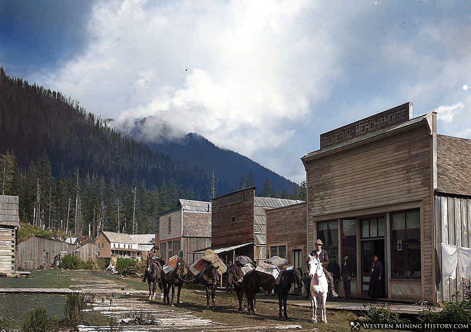 Silverton Washington ca. 1901 - colorized image