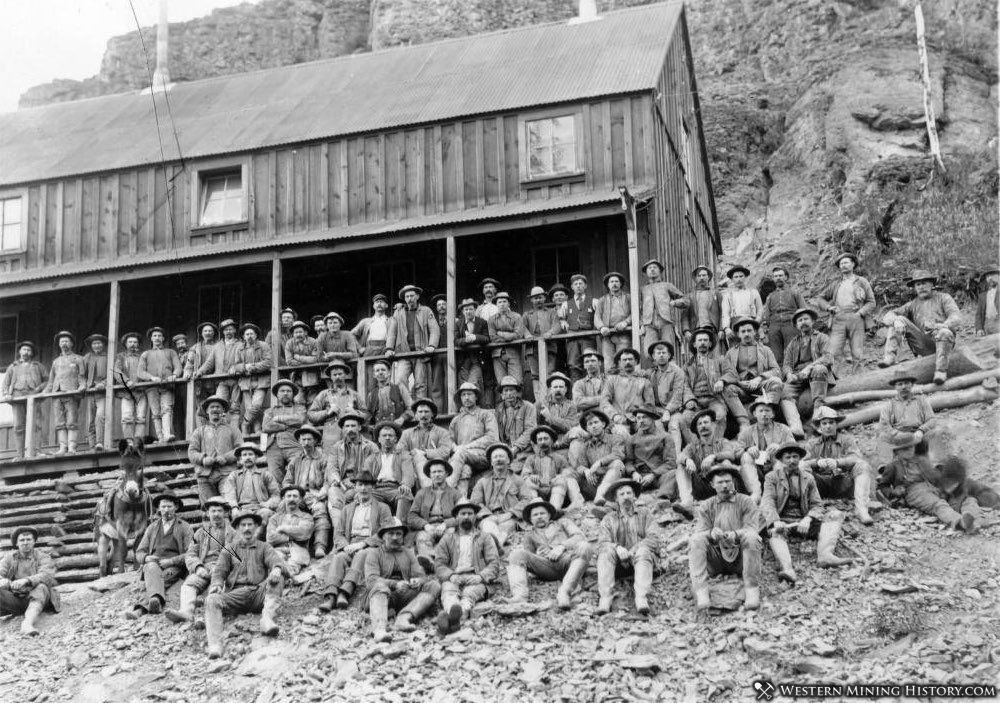 Miners at the Smuggler mine boarding house