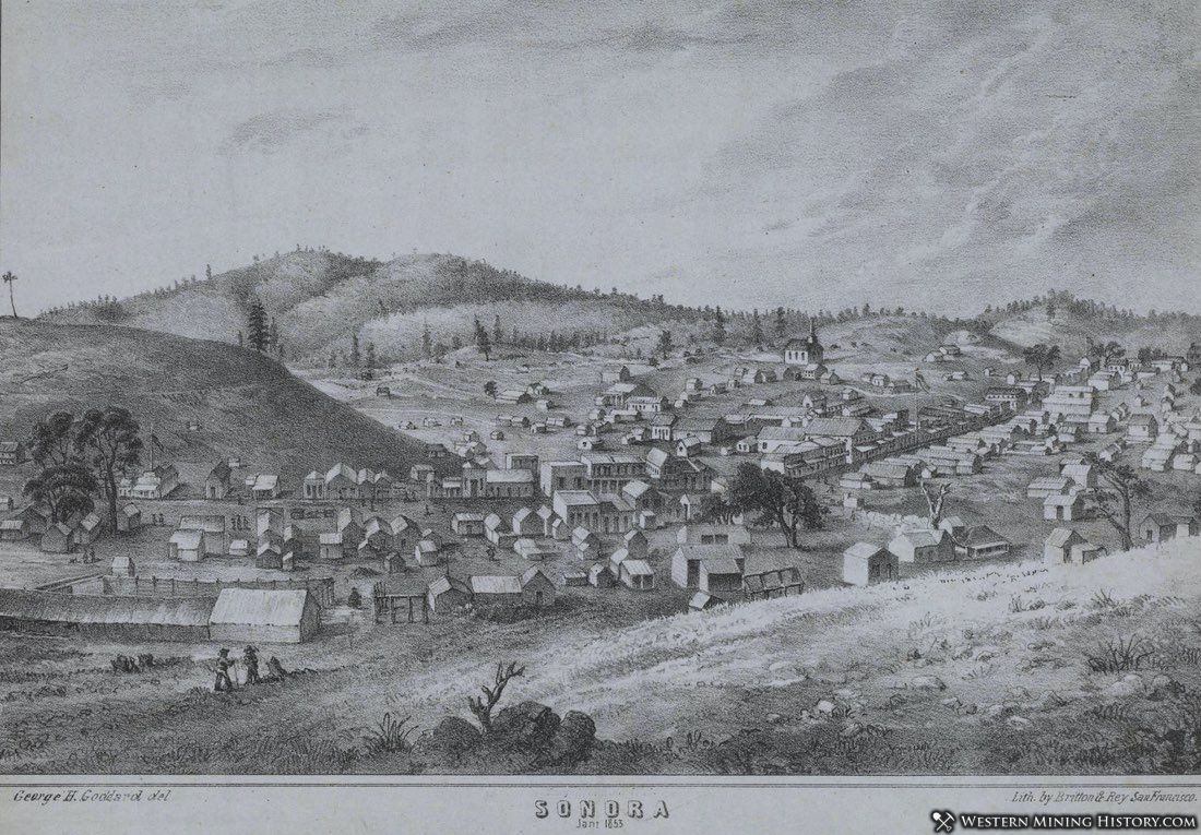 1853 lithograph of Sonora California