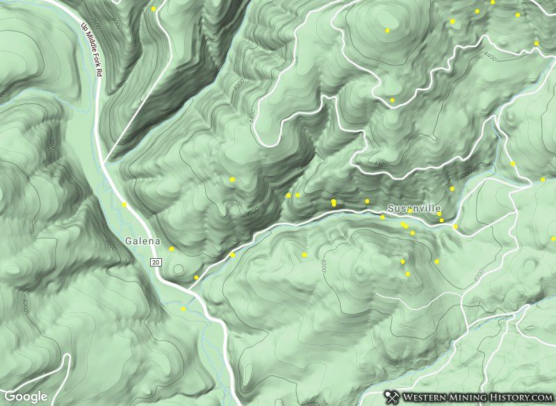 Susanvilles location relative to Galena