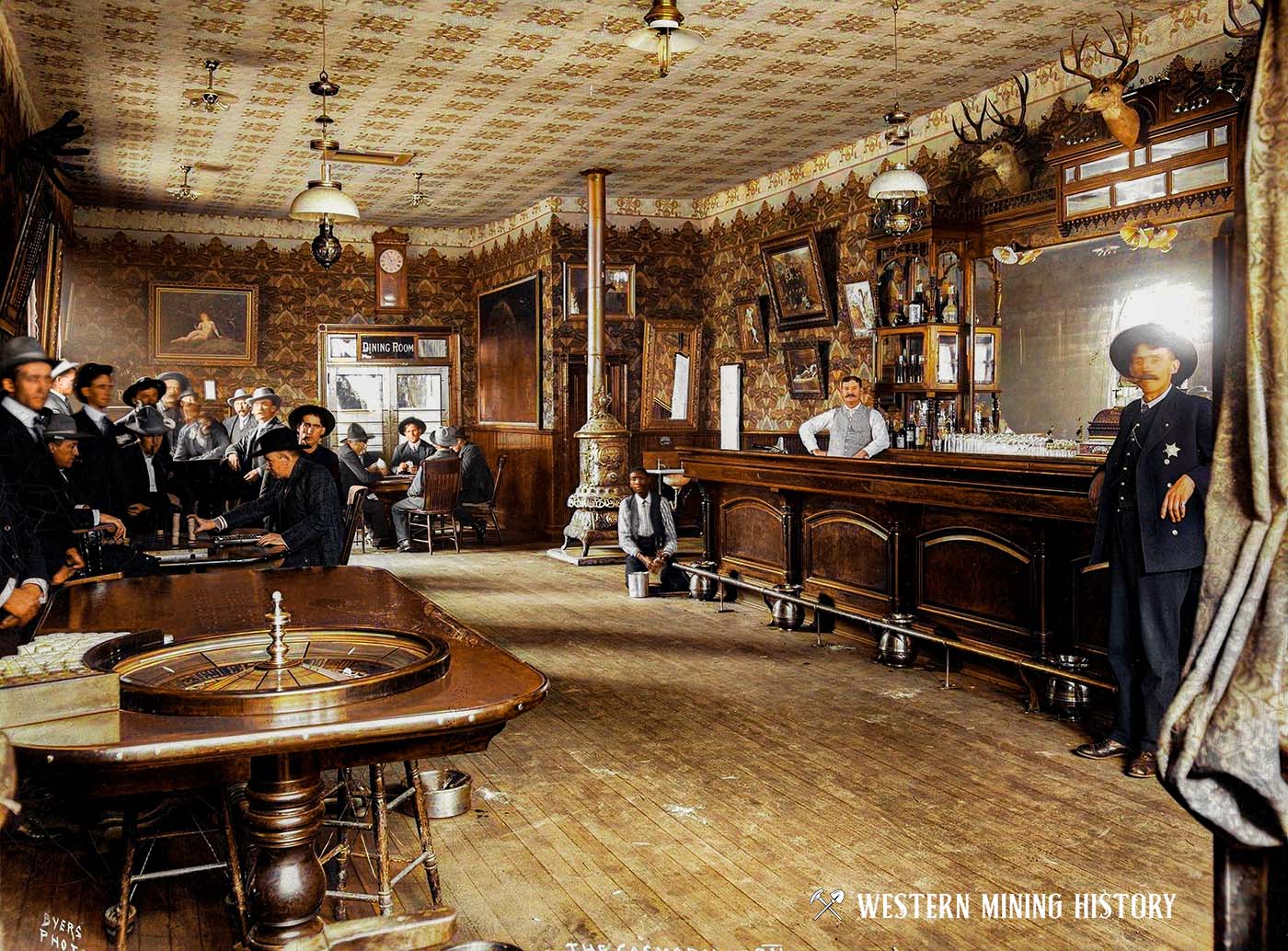 Cosmopolitan Saloon and Gambling Hall - Telluride, Colorado (colorized)