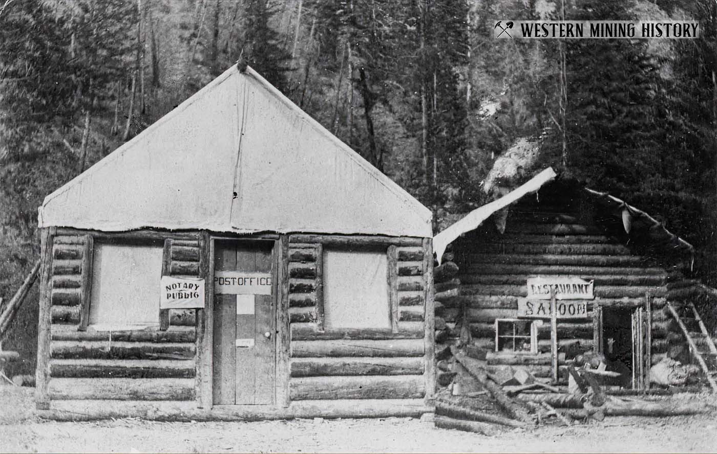 Post Office and Saloon Thunder Mountain City Idaho