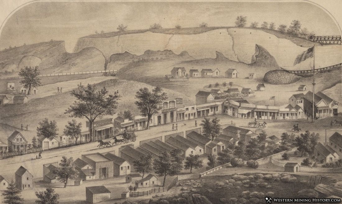 1862 Lithograph of Timbuctoo, California