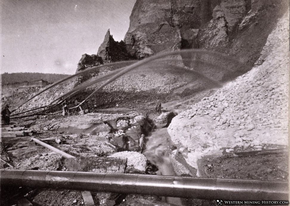 Hydraulic Mining at the Palm Claim near Timbuctoo, California ca. 1860s
