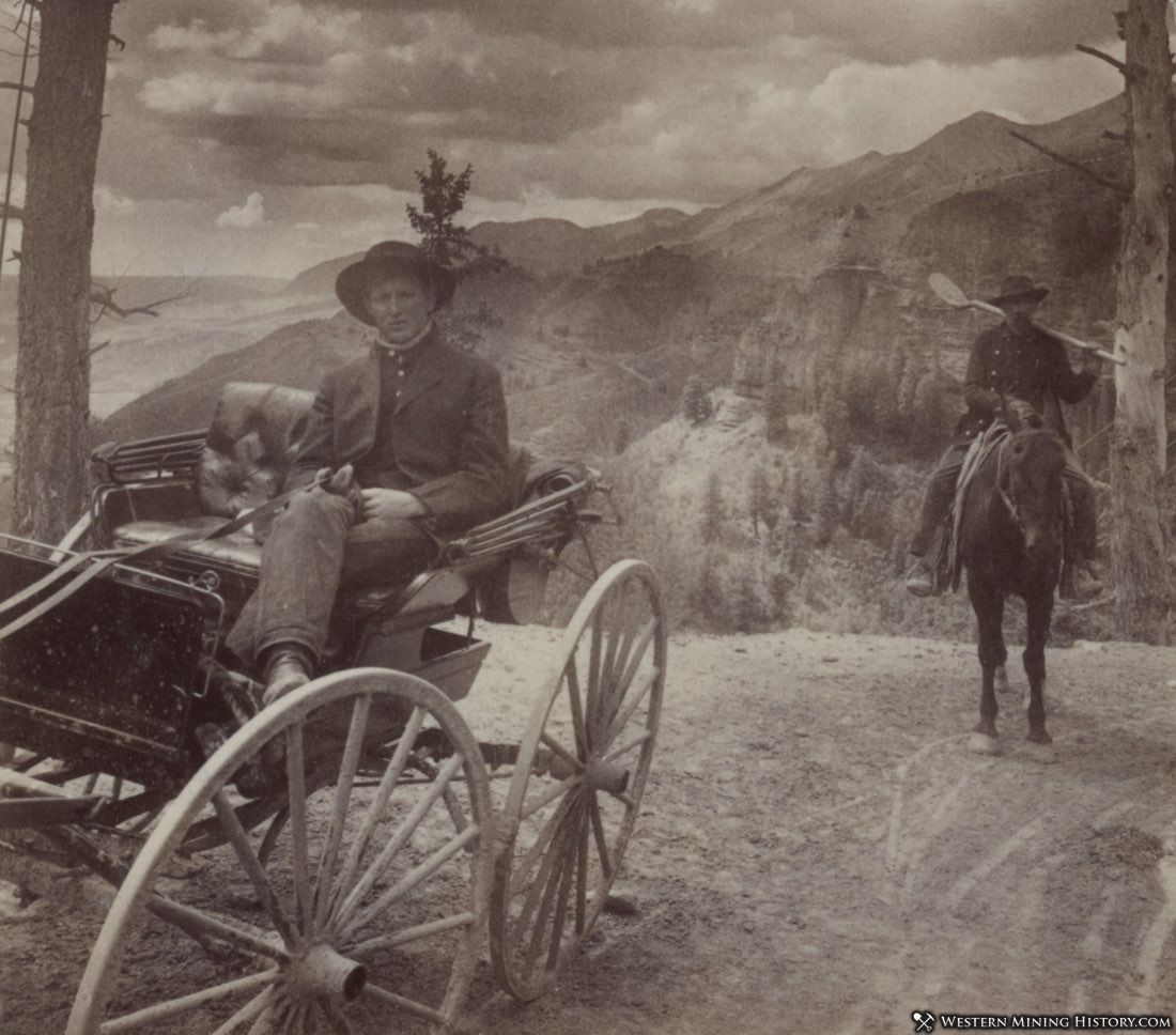 Looking west from Tomboy Road to Uncompahgre Mountains - above Telluride, Colorado ca. 1910