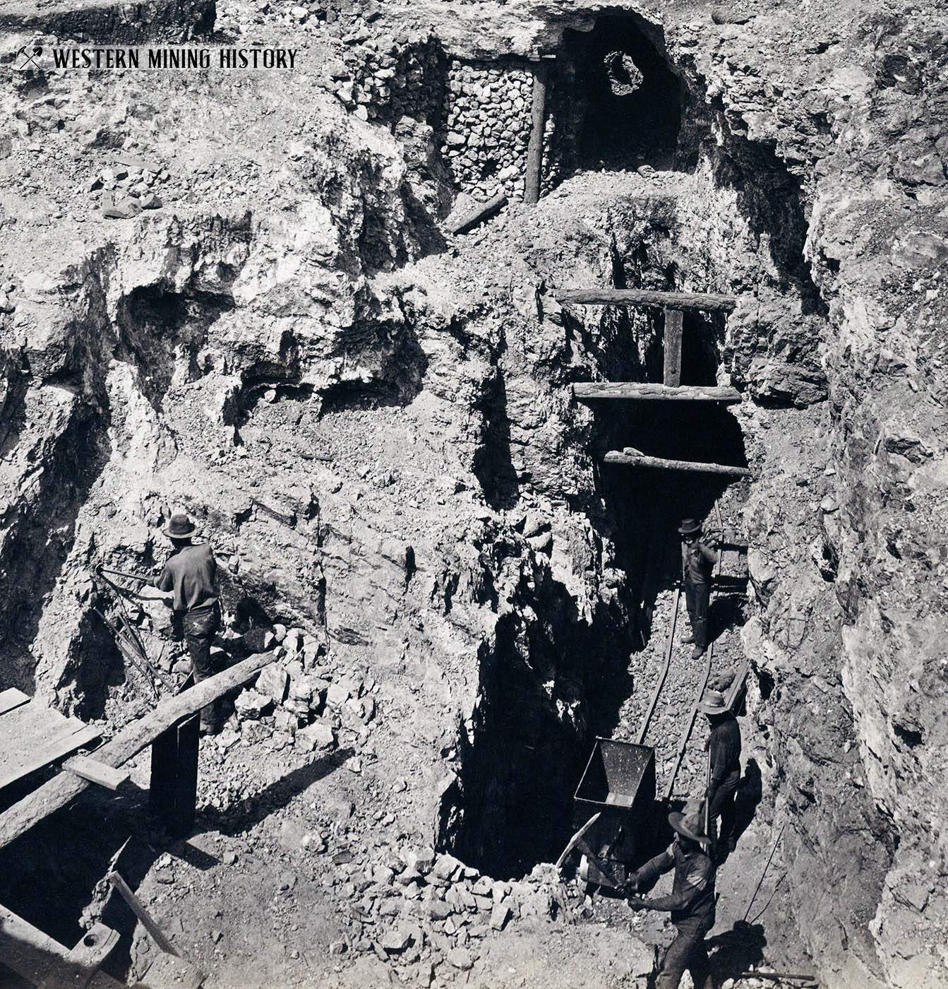 Closer look at the miners working the Tough Nut mine 1880