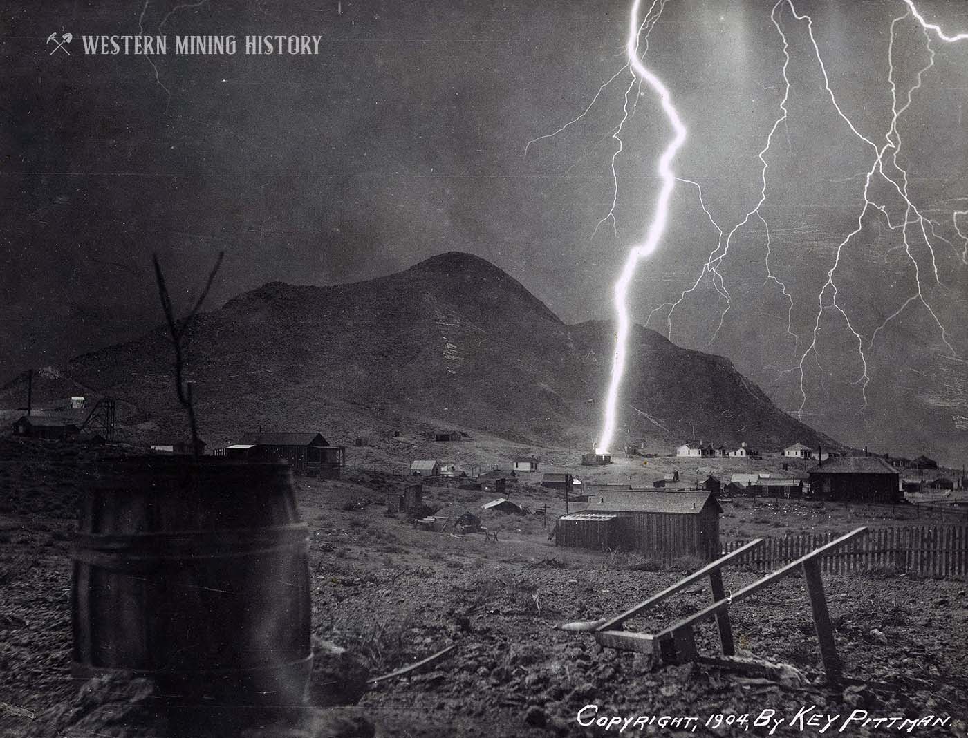 Lightning strike at Tonopah, Nevada 1904
