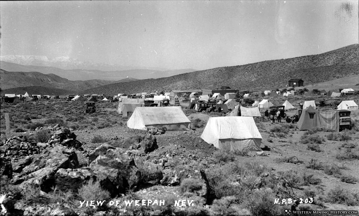 Tent city at Weepah, Nevada ca. 1927