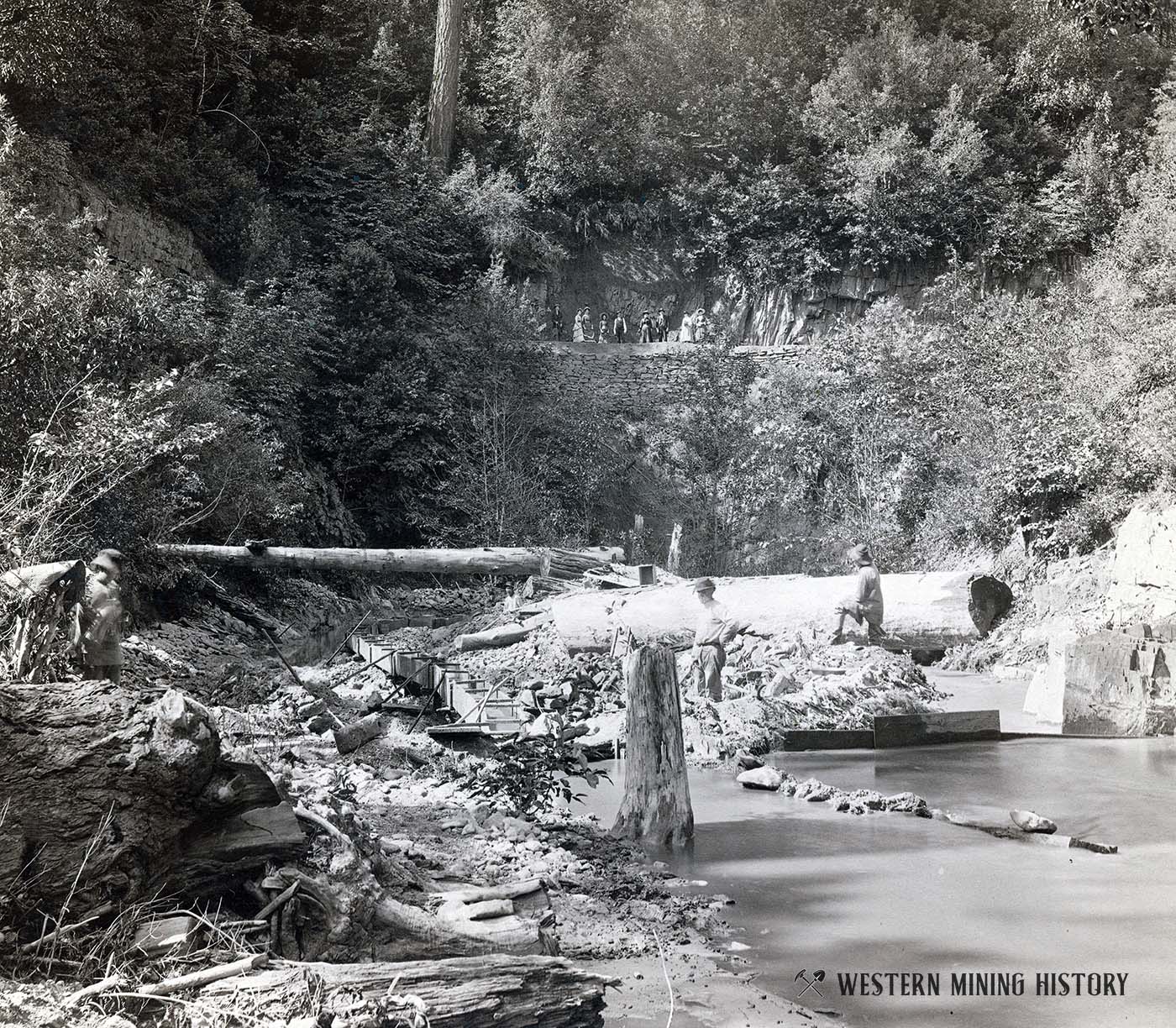 Flume at the Young America Mine ca. 1895