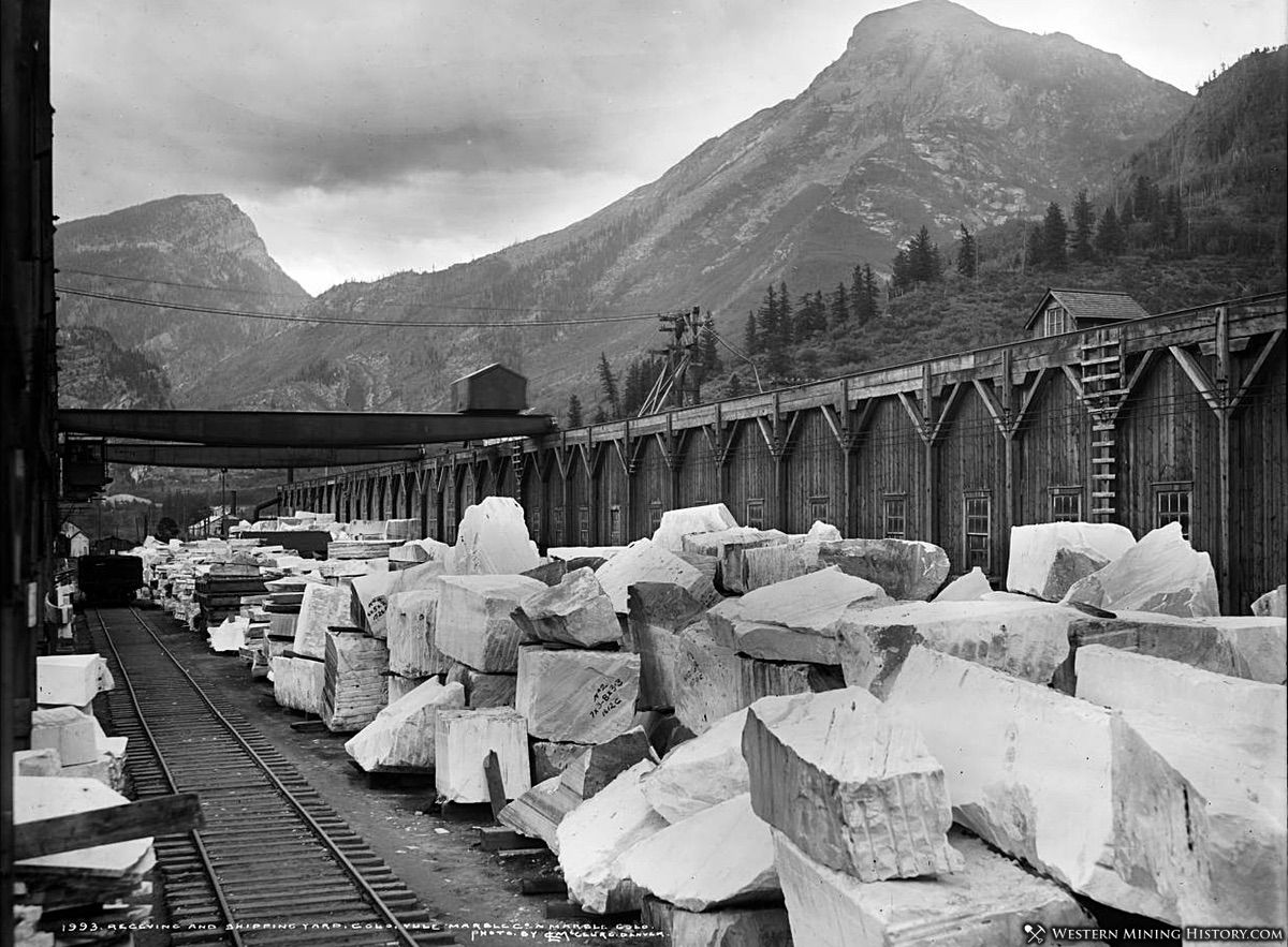 Receiving and shipping yard, Colorado Yule Marble Co.