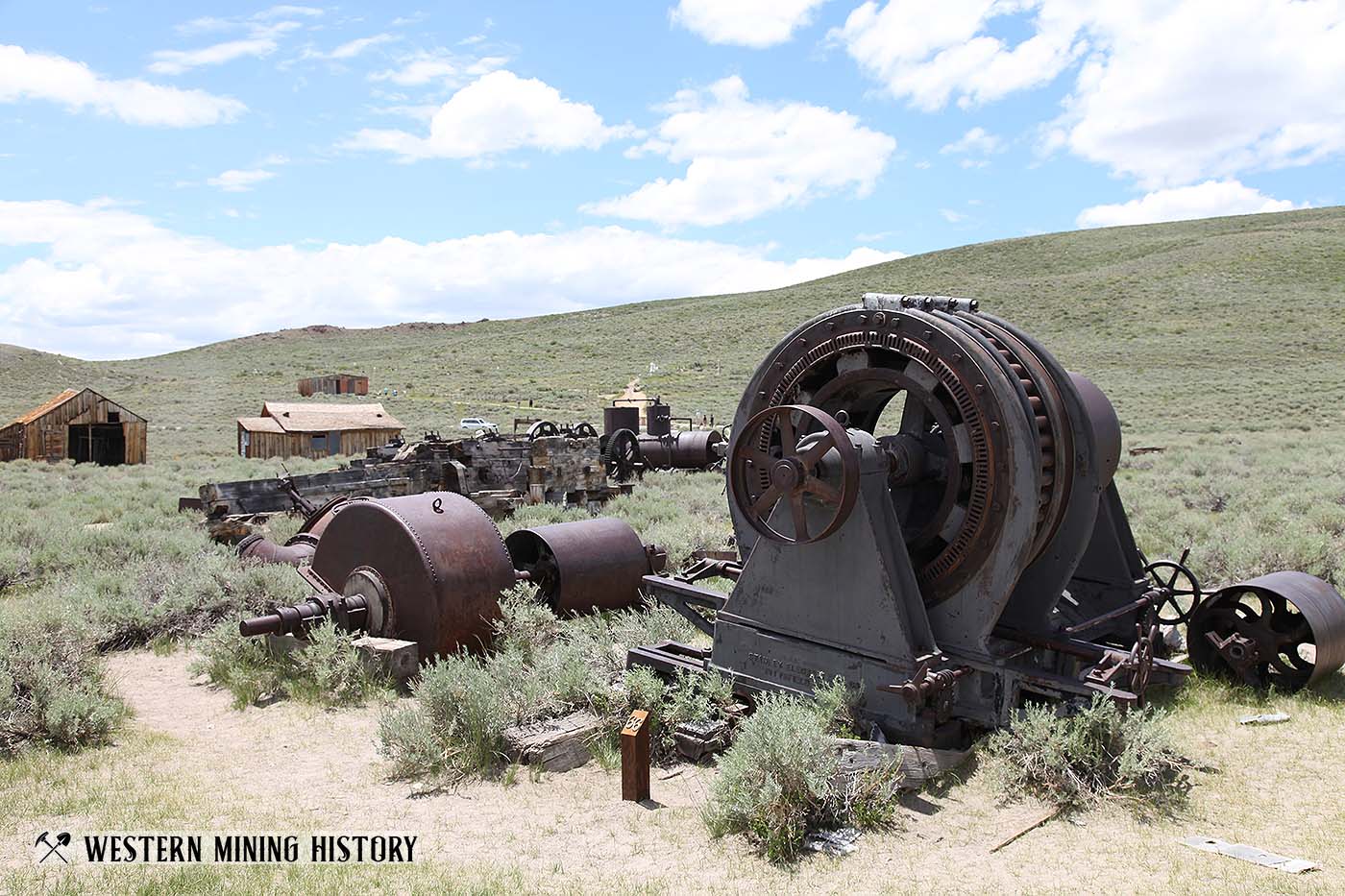 Old mining equipment at Bodie, California