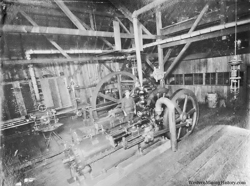 Bonanza Mine compressor room at the mill - Baker County Oregon