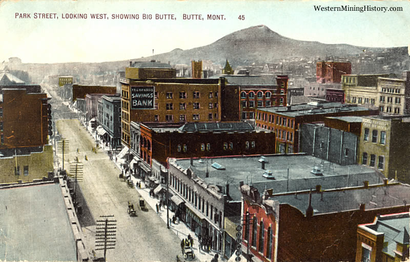 Butte Montana Postcard Illustration