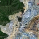 Satellite View Of Bingham in Relation to the Open-Pit Mine