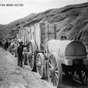 Borax team with ore wagons and water tank ca. 1890